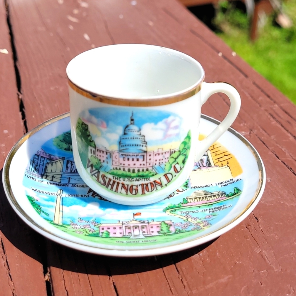 Vintage Washington DC Miniature Cup & Saucer